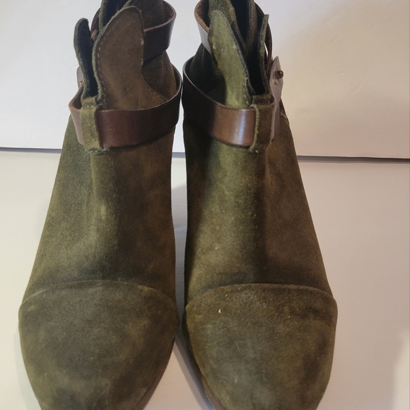 Rag & Bone Ankle Boots Womens Shoes EU40 Harrow Green Suede Leather Booties - Picture 5 of 6